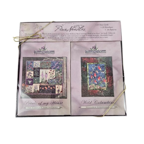 McKenna Ryan Petals of My Heart Note Card Set Pine Needles 18 Patterns NIP - Picture 1 of 13